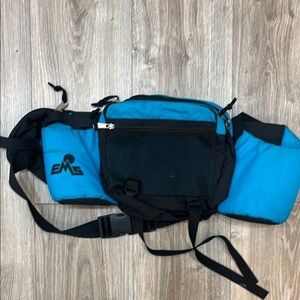 EMS Blue and Black BOTTLE LUMBER WAIST FANNY PACK Men's Bag HIKINH